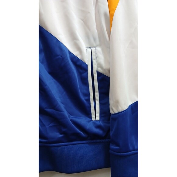 Golden State Warriors Jacket XL UNK NBA Full Zip Colorblock Blue Yellow Retro - Picture 8 of 14
